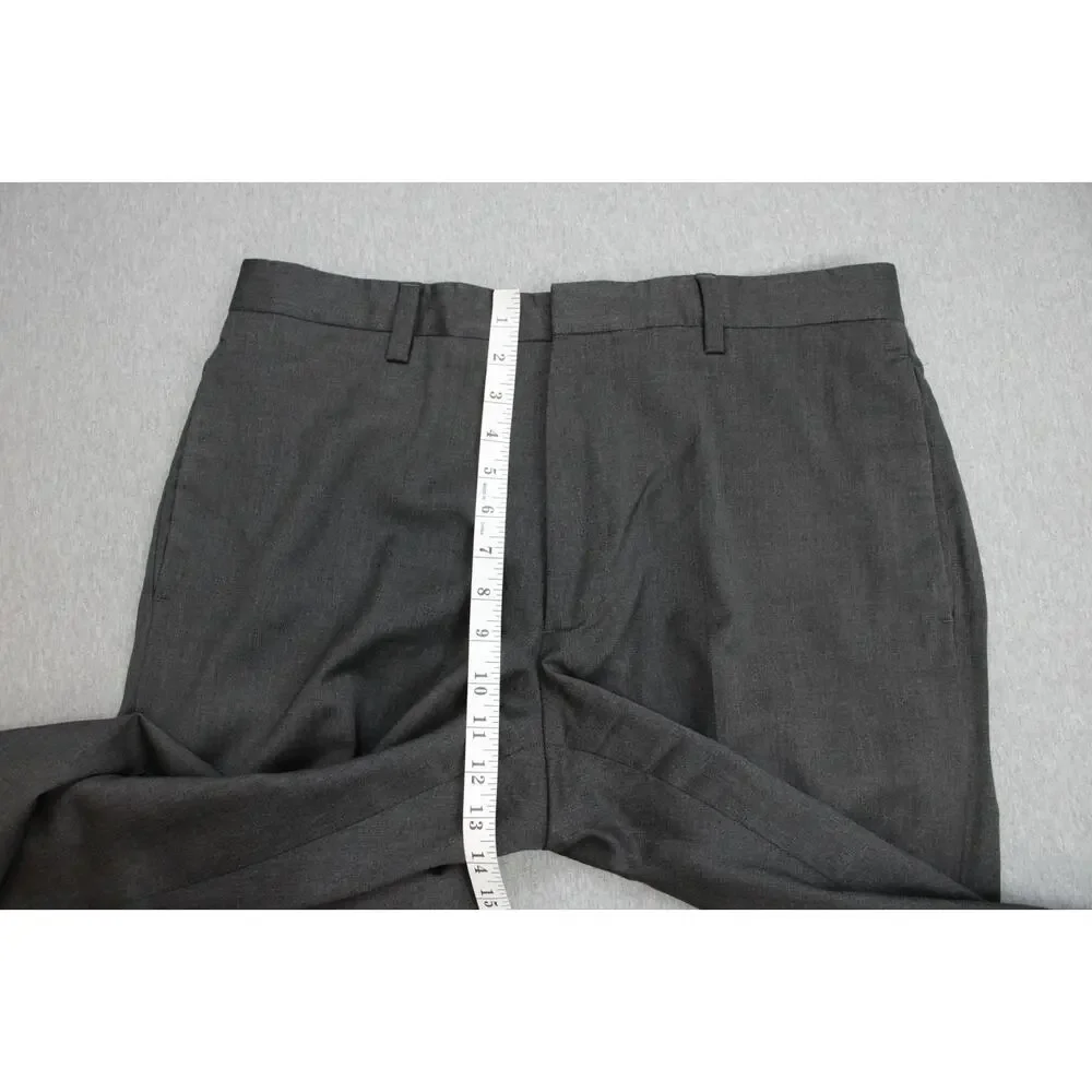 Banana Republic Pants Mens 34‎ x 30 Gray 100% Wool Straight Leg Pleated